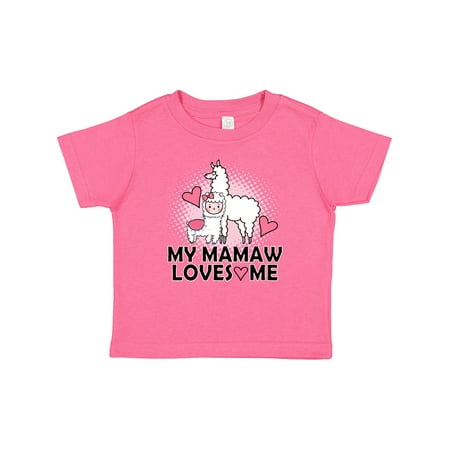 

Inktastic Mamaw Loves Me Llama Gift Baby Girl T-Shirt