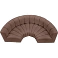 thumbnail image 3 of Meridian Furniture Arc Brown Vegan Leather Modular Sectional, 3 of 12