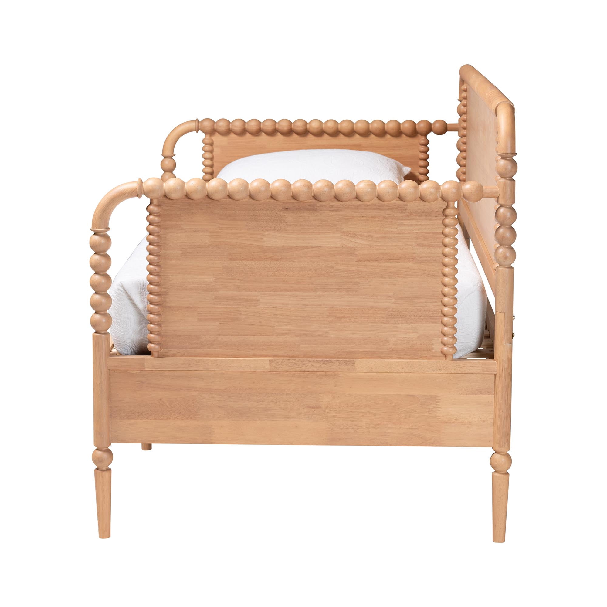 Baxton Studio Lucera Mid-Century Daybed, 3-Drawer, Twin, Beech Brown
