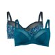 thumbnail image 1 of Gorgeous - Sujetador Mariposa para Mujer - Pack de 2 (Cerceta), 1 of 2