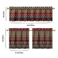 thumbnail image 6 of Boho Kitchen Curtains for Windows – Rustic Tribal Floral Print Cafe Curtains, Vintage Bohemian Geometric Panels for Home Décor, 6 of 7