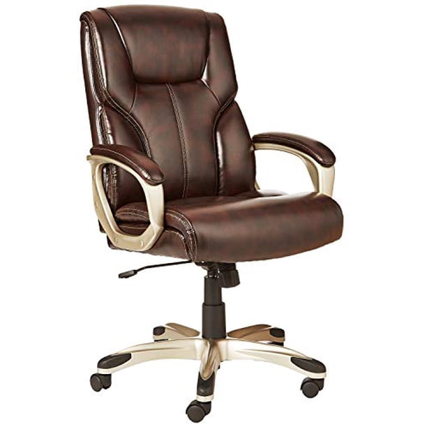 Basics High-Back, Leather Executive, Swivel, Adjustable Office Desk