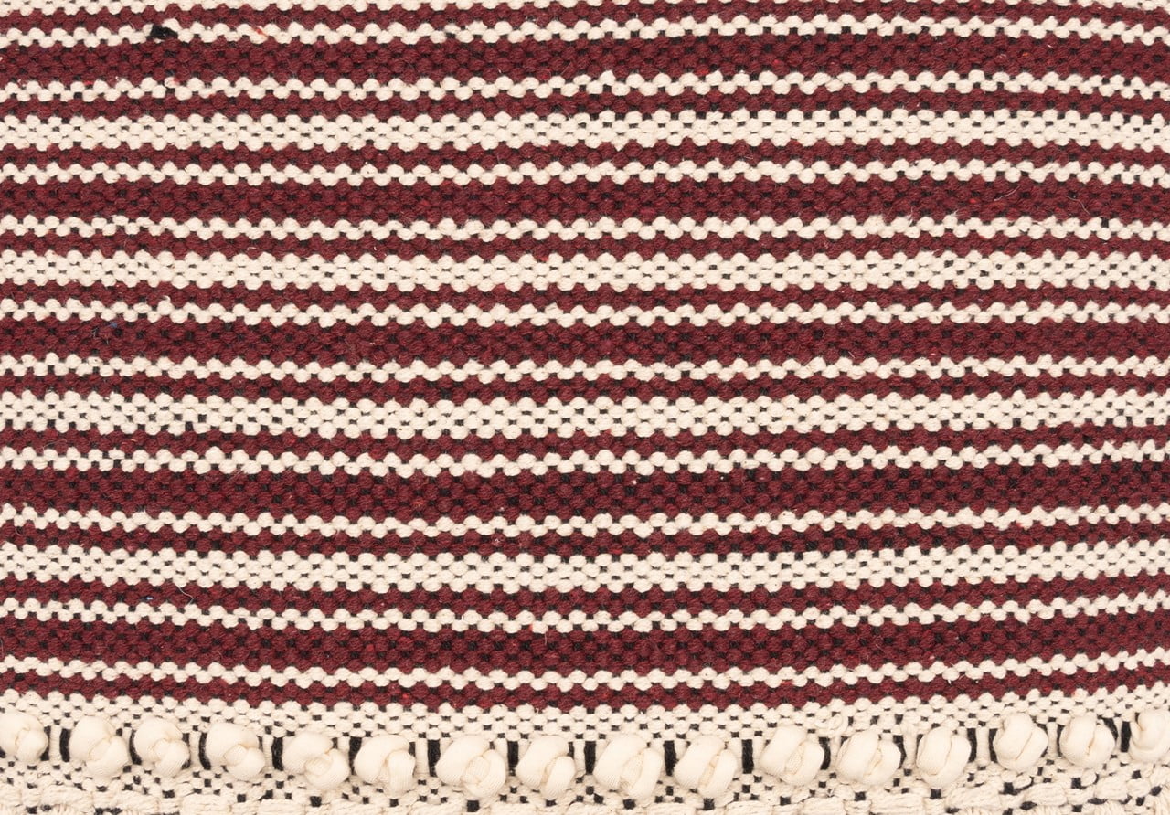 Harlow Hill Daniel 20" x 20" Maroon/Black Striped Cotton Adult Decorative Throw Pillow Cover