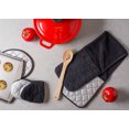 thumbnail image 2 of DII Black Short Oven Mitt (Set of 2), 2 of 11