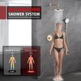 thumbnail image 3 of Sumerain Shower System with 10 Inch Shower Head and 3 Settings Handheld Spray, Rainfall Shower Fixtures Brushed Gold Finish, Included Brass Rough-in Valve, 3 of 12
