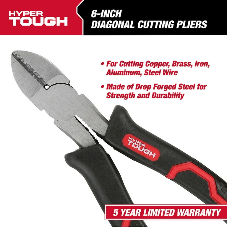 Hyper Tough 6-Inch Diagonal Cutting Pliers, 5367V