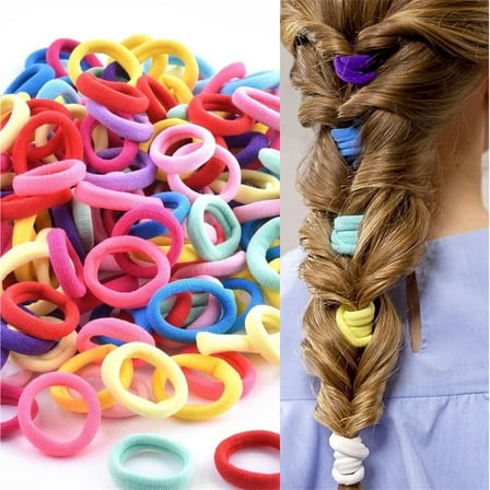 Elastic Baby Hair Ties,Colored Rubber Bands,No Crease Elastic Hair Ties,Seamless Ponytail Holder,No Damage,for Girls Boys Toddlers Kids and Children (300Pack)