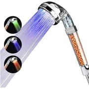 Renewgoo LED Color-changing Shower Head with High Pressure Filter, Eco-friendly Hydro-powered Lights, and Water Purification