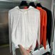 thumbnail image 3 of Sudadera con capucha de malla de color sólido informal de moda nueva de otoño 2024 con cremallera y cordón, camisa de punto de manga larga para hombres, 3 of 4