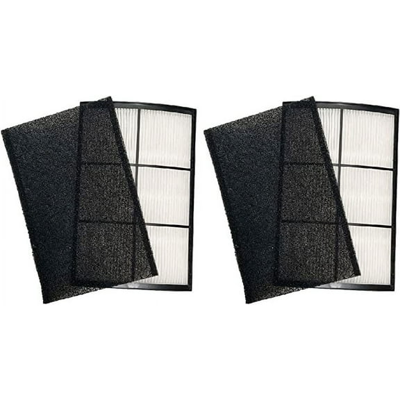 Nispira 2-in-1 True HEPA Activated Carbon Filter Replacement For Purezone Breeze Desktop Air Purifier PECOMPAP 2 Pack