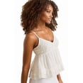 thumbnail image 2 of Women Vneck Camisole Y2k Spaghetti Strap Peplum Crop Tank Babydoll Flowy Top Trendy Going Out Summer Shirt White S, 2 of 9