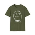 thumbnail image 2 of Meh Face, Gildan Unisex Softstyle T-Shirt, Funny Meme Graphic Tee, S-3XL, 2 of 5