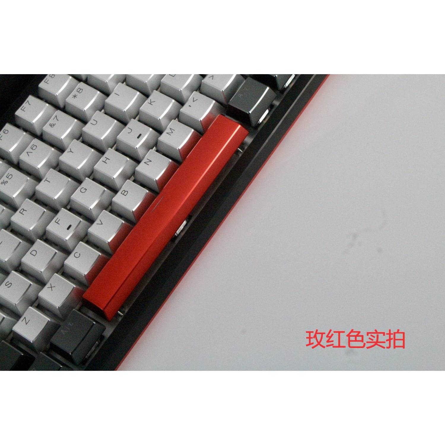Mechanical Keyboard Spacebar Keycap, Aluminum 6.25u Split Style with Polished Edges, Original Factory Height，Customizable Upgrade for Gaming & Typing