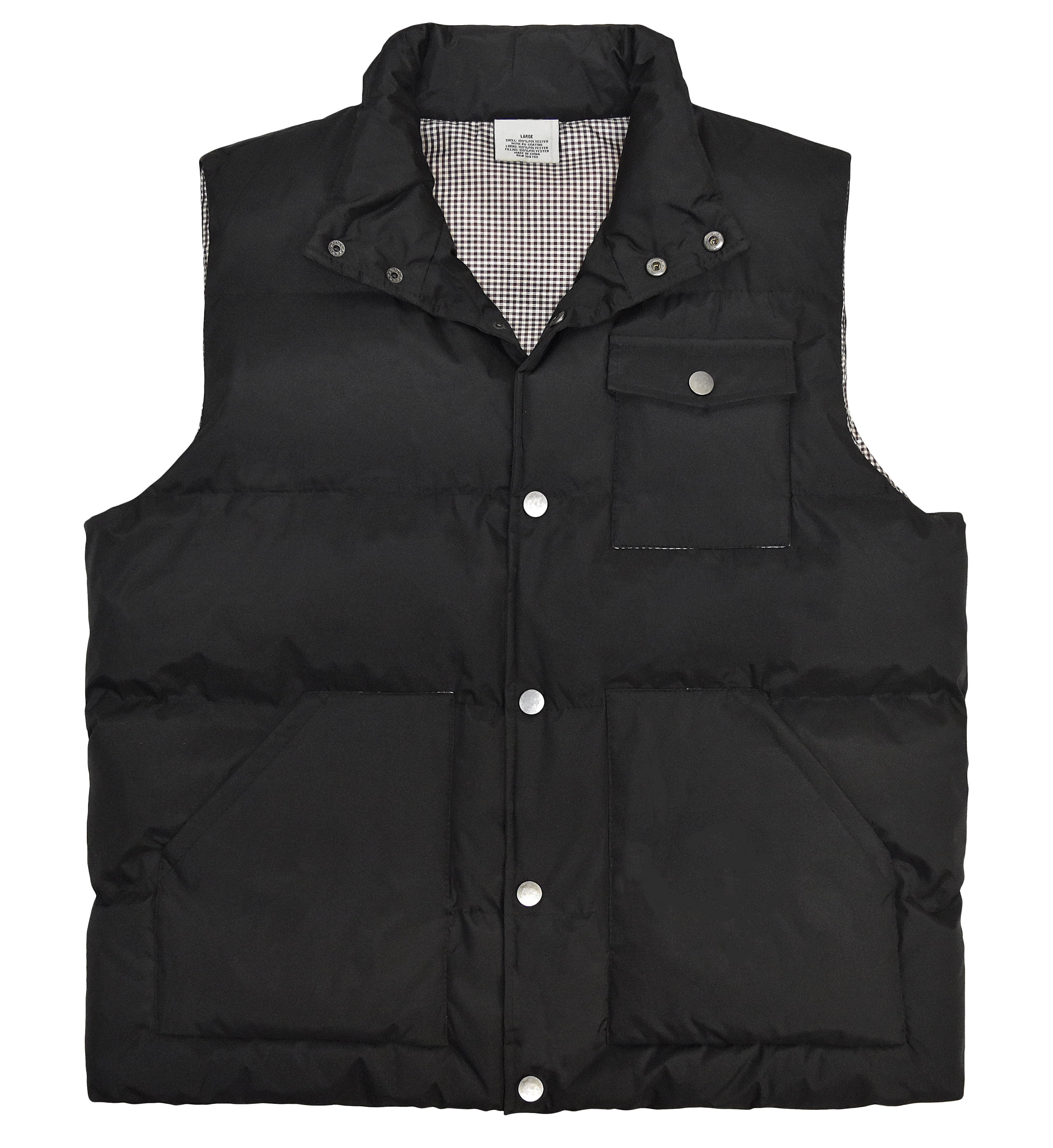 Snap Front Puffer Vest 