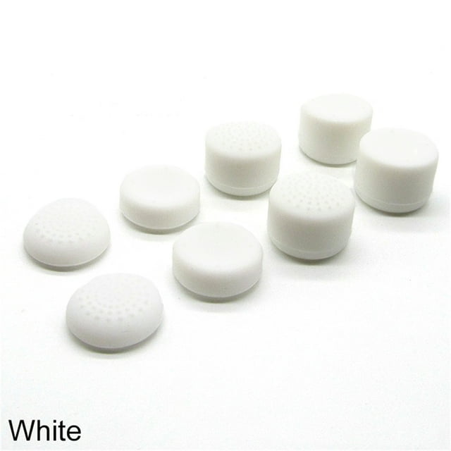 8X Capuchon de Remplacement en Silicone pour Manette PS4 Accessoires de Jeu Blanc