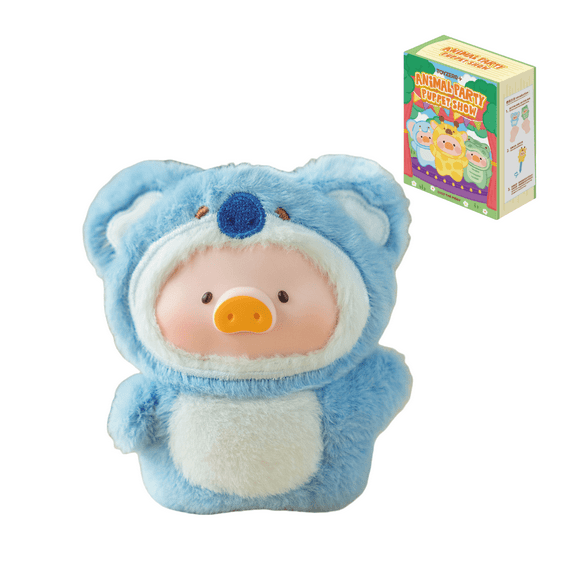 Lulu The Piggy Pig Animal Party Series Fingertip Plush Blind Box Figures 1PC Adorable Collectible Pendant for Bags & Keys, Modern Home Decoration