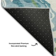 thumbnail image 5 of Addison Rugs Mayfield Premium Machine Washable Transitional Swirls Teal Rectangle Rug, 9' x 12', 5 of 6