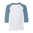 thumbnail image 1 of Bella T-Shirt de Baseball à Manches 34 en Toile 3200Y, S, Blanc Denim, 1 of 1