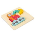 thumbnail image 3 of 4 Sets Kids DIY Puzzle Kit Educational Shape Cognition Wood Toy Learning Toy, 3 of 10