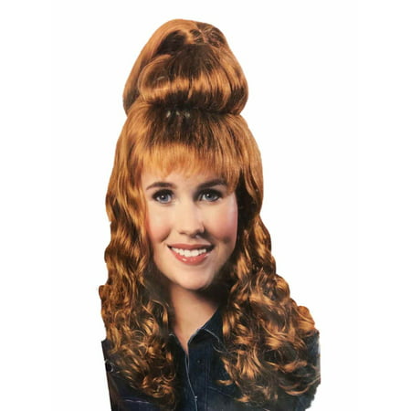 Womens Long Curly Auburn Red Southern Girl Wig Wavy Updo