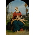 thumbnail image 3 of Jean-Léon Gérôme 13x18 Black Modern Framed Museum Art Print Titled - The Virgin, the Child Jesus and Saint John (1848), 3 of 5