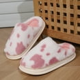 thumbnail image 6 of Xfvqtps Fuzzy Slippers for Women Cow Print Plush Furry Fluffy Soft Thick Sole Memory Foam Slip on Non-Slip Comfortable Cozy Indoor Warm Winter House Shoes, 6 of 8