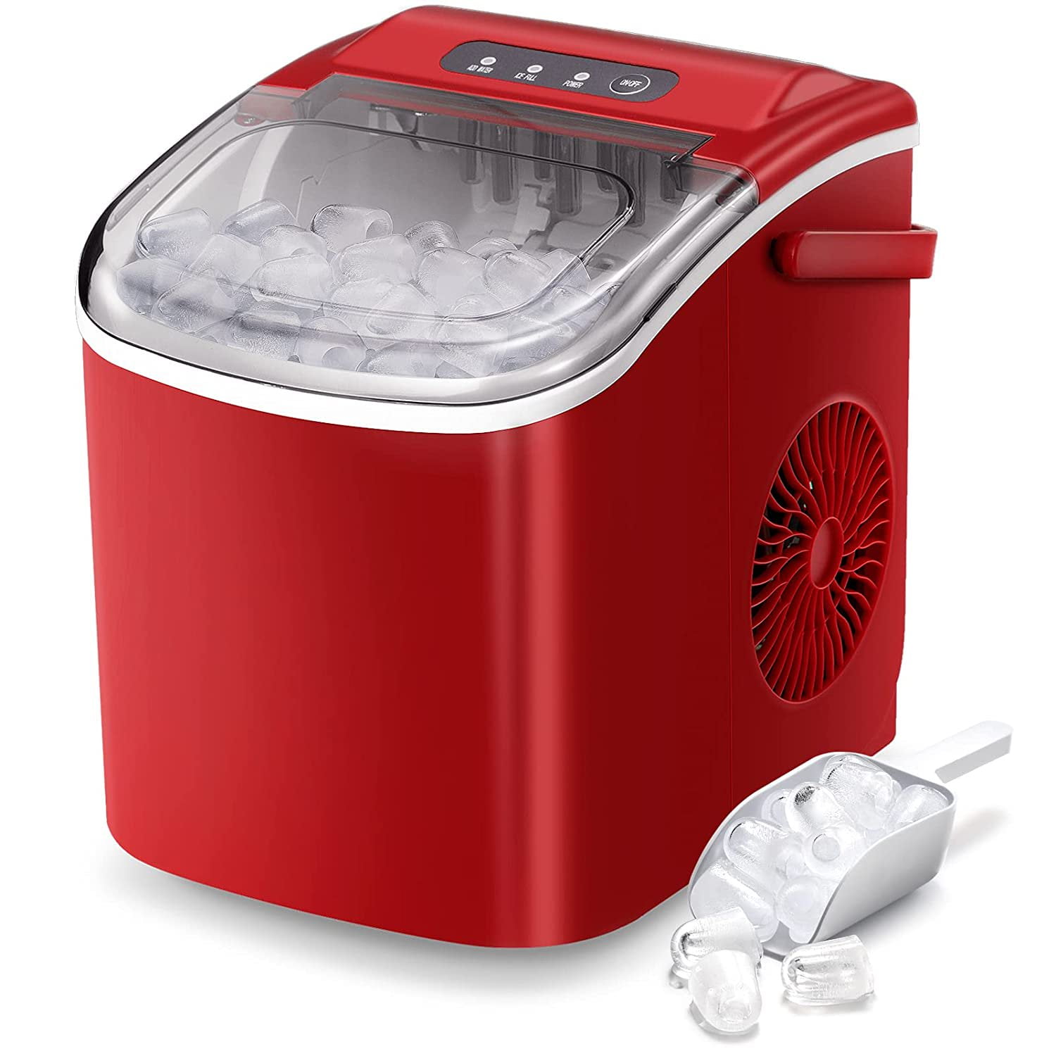 AGLUCKY Ice Makers Countertop, Protable Ice Maker Machine with Handel