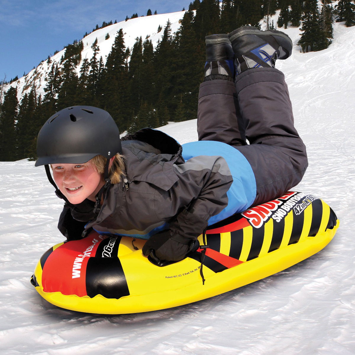 Inflatable Donut Snow Tube,31 Snow sled for Kids and Adults with 2 Handles Snow Toy for Kids,Snow Sledding Include Pump 16888 Winter Snow Tube