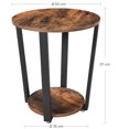 thumbnail image 2 of Table Basse, Table d'Appoint en Métal, Table Basse Ronde avec Rangement Rac, 2 of 8