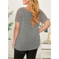 thumbnail image 3 of HOTAPEI Plus Size Tops for Women Short Sleeve Womens Tops V Neck T Shirts Casual Summer Tops, 3 of 4