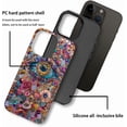thumbnail image 3 of Compatible with iPhone 16 Case, Evil Eye Charm Soft TPU + Hard PC 2-in-1, Anti-Scratch Soft TPU Shockproof Unique Protective Cover Pattern Design, 3 of 6