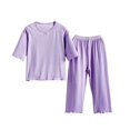 thumbnail image 4 of Bamboo Viscose Toddler Girls Kids Pajama Sets Snug fit Long-Sleeve Softness Sleepwear Pjs Jammies,moisture-wicking 6-12 Months 12-24 Months 2t 3t 4t 5t 6t 7t 8t 9t Children 5-6 Years, 4 of 6