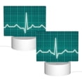 thumbnail image 2 of Kdxio ECG Wave Rectangular Acrylic Night Light Acrylic Sleep Night Light Friend Gifts for Birthday Gifts for Women Teens Boys Girls, 2 of 9