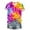 Multicolor Tops for Summer_q, variant on jtjvou Women's Trendy Fashion Short Sleeve Tops Round Neck Shirts Summer Casual Loose Tie Dye Blouse Lady Going out Tops for Teen Multicolor,S