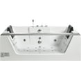 thumbnail image 4 of EAGO AM196ETL 6 ft Clear Rectangular Acrylic Whirlpool Bathtub for Two, 4 of 15
