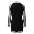 thumbnail image 6 of Wedding Guest Dresses for Women Petite Sexy V Neck Sequin Dress Sale Long Sleeve Bodycon Elegant Party Prom Dress Sparkly Evening Dresses for Ladies Work Dress Office Dressing, 6 of 7