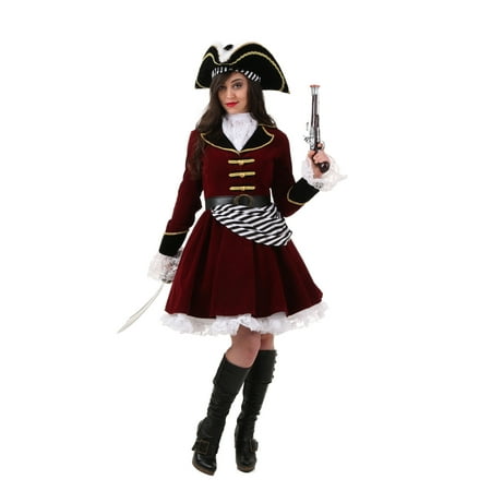 Plus Size Women's Captain Hook Costume with Hat
