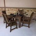 thumbnail image 2 of Highwood's 42" x 42" Square 5-pc Weatherly Dining Set - Dining Height, Outdoor, Eco-friendly, Synthetic Wood, 2 of 9