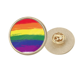 thumbnail image 1 of Broche de oro metálico circular Unbranded Rainbow Gay Lesbian, 1 of 3