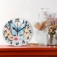 thumbnail image 2 of Wall Clock 10 Inch Silent Non-Ticking 8 Butterfly on Flowers Battery Operated Rustic Retro for Living Room Home Kitchen Bathroom, 2 of 7