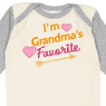thumbnail image 4 of Inktastic I'm Grandma's Favorite with Arrow and Hearts in Pink Boys or Girls Long Sleeve Baby Bodysuit, 4 of 5