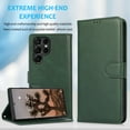 thumbnail image 2 of Detachable Wallet Case for Samsung Galaxy S23 Ultra, Removable PU Leather Wrist Hand Strap 2 in 1 Design Flip Folio Cover with Card Slots Holder Magnetic Car Mount Kickstand Protective Case,Green, 2 of 7