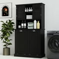 thumbnail image 6 of Black Bathroom Laundry Cabinet. E1 Construction, 150lbs Load Support. Maximize Space With Adjustable Shelves. Keep Organized Removable Bags. Attractive Square Handle. Coated For A Smooth Surface., 6 of 7