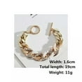 thumbnail image 4 of New Crystal Pave Acrylic Link Chain Chunky Bracelet Marble Plastic Curb Bangles, 4 of 9