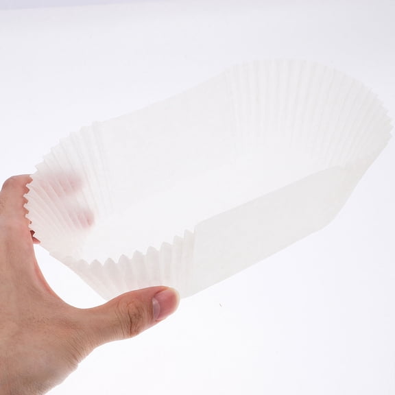 BESTYASH 50Pcs Disposable White Paper Hot Dog Holders Stackable Snack Trays for Parties and Events