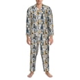 thumbnail image 3 of Daiia Llama and Cactus1 for Men's Long-Sleeved Pajama Set – Soft & Comfortable Sleepwear Button-Up Pajamas Cozy Lounge Wear-Large, 3 of 7