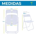 thumbnail image 2 of Silla Plegable Acero Tubular Calibre 18 VIVIANA Plástico Resistente C/ Patas Antiderrapante Multifuncional Onof, 2 of 6