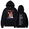 thumbnail image 1 of Sudaderas con capucha Tupac, sudaderas 2pac, Sudadera con capucha estampada de rapero, ropa de calle Y2k, suéter informal holgado, jersey de lana de otoño con capucha, 1 of 1
