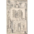 thumbnail image 3 of Jan Goeree 11x14 Black Modern Framed Museum Art Print Titled - A Reconstruction of the Temple of Janus (Above) and a View of the Ruins (Below) (Before 1704), 3 of 5