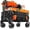 Black, variant on Wagon Carts Foldable, Collapsible Wagon 460lbs Capacity with Drink Holders, Storage Cover & Elastic Rope, 280L Utility Carts for Camping Shopping Sports, Blue